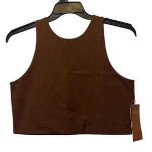 Girlfriend Collective Dylan Tank Bra NWT Women’s XXL Brown Athletic Sports Top